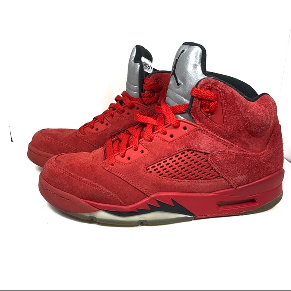 air jordan 5 retro red suede